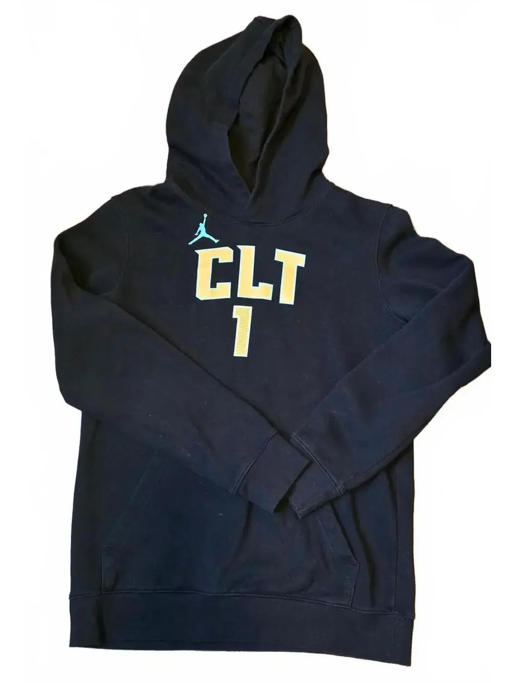 Jordan CLT 1 Hoodie with Ball 1 Back Print - Size 14/16 Youth